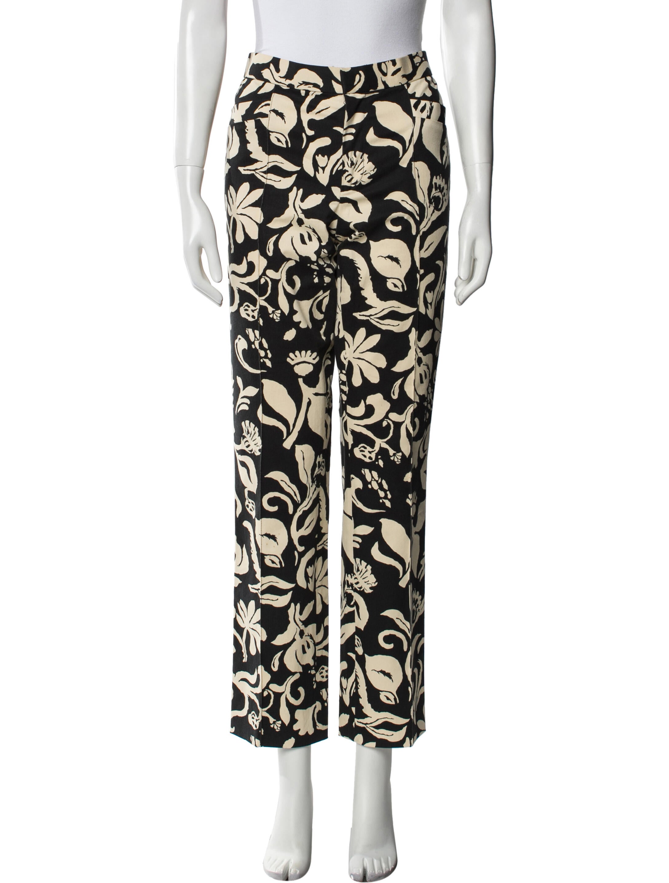 Ralph Lauren Black Label Floral Print Straight Leg Pants