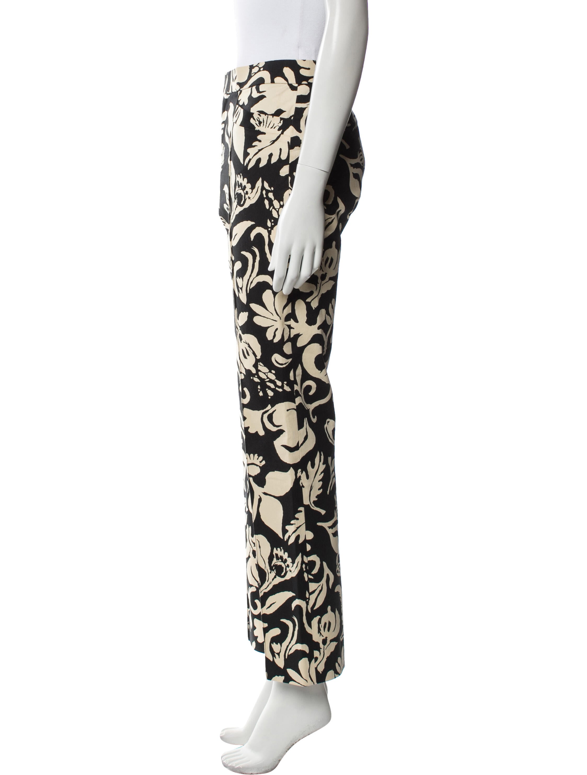 Ralph Lauren Black Label Floral Print Straight Leg Pants