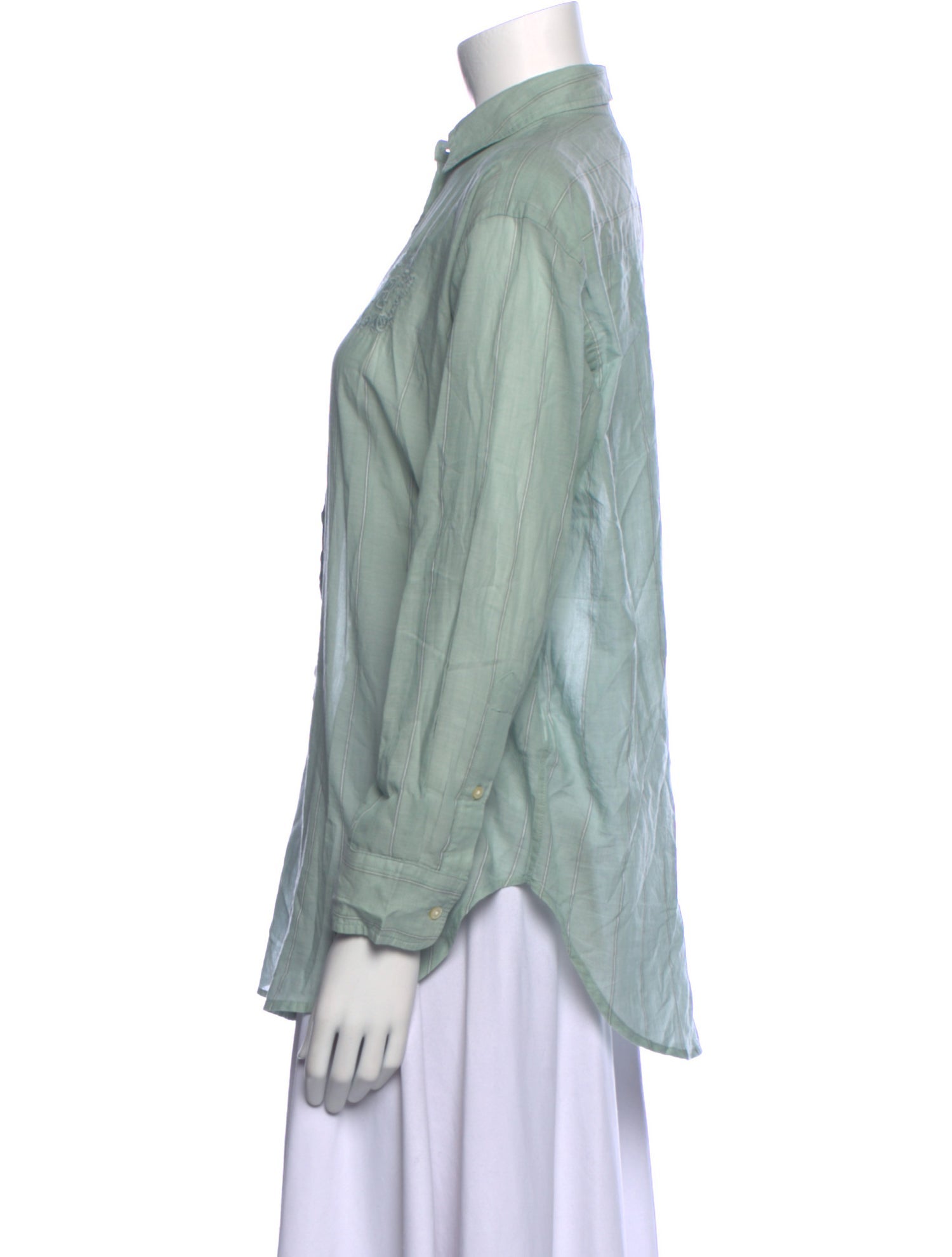 Lauren Ralph Lauren Long Sleeve Button-Up Top