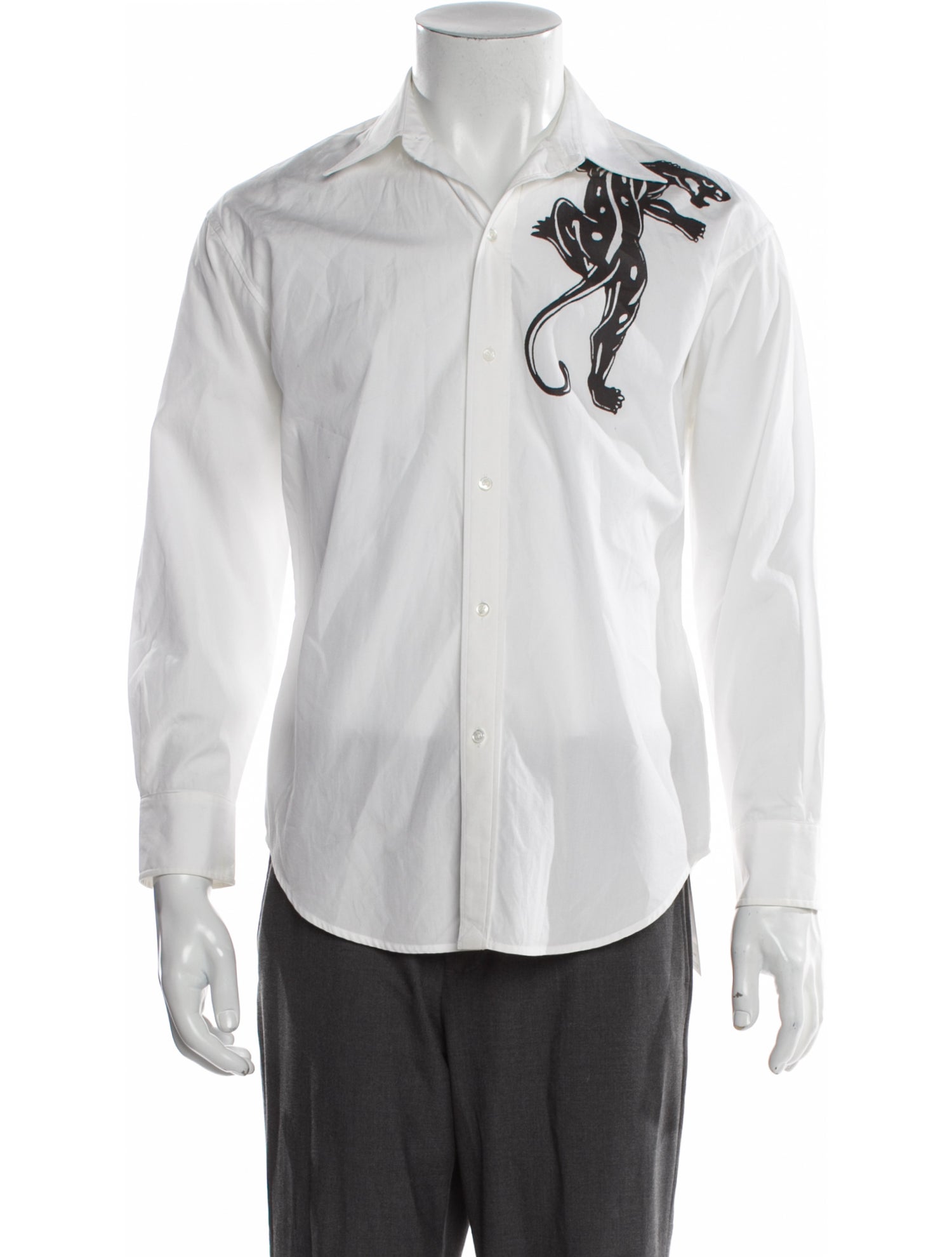 Ralph Lauren Black Label Graphic Print Long Sleeve Dress Shirt