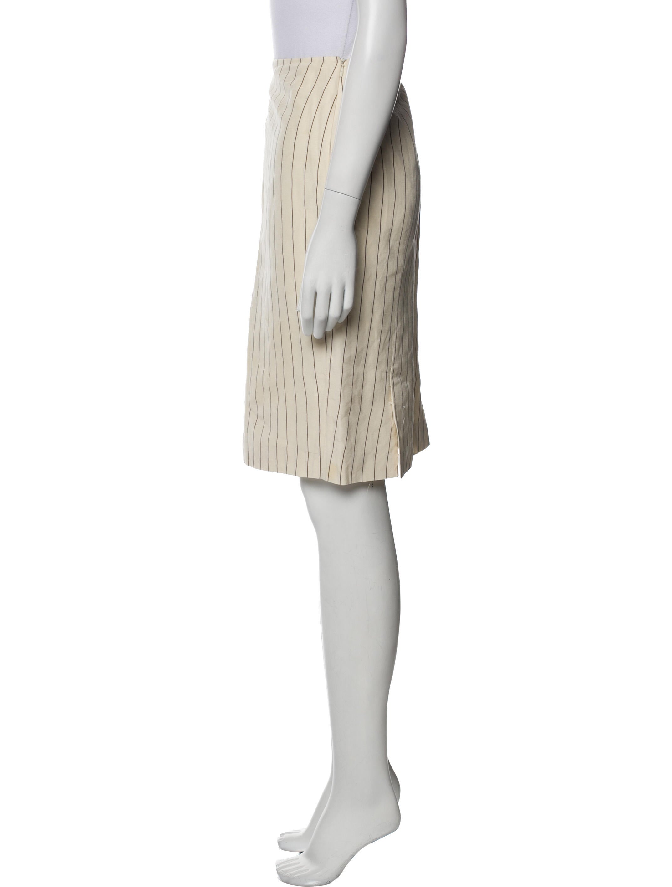 Ralph Lauren Black Label Linen Knee-Length Skirt