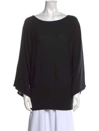 Ralph Lauren Black Label Cashmere Bateau Neckline Sweatshirt