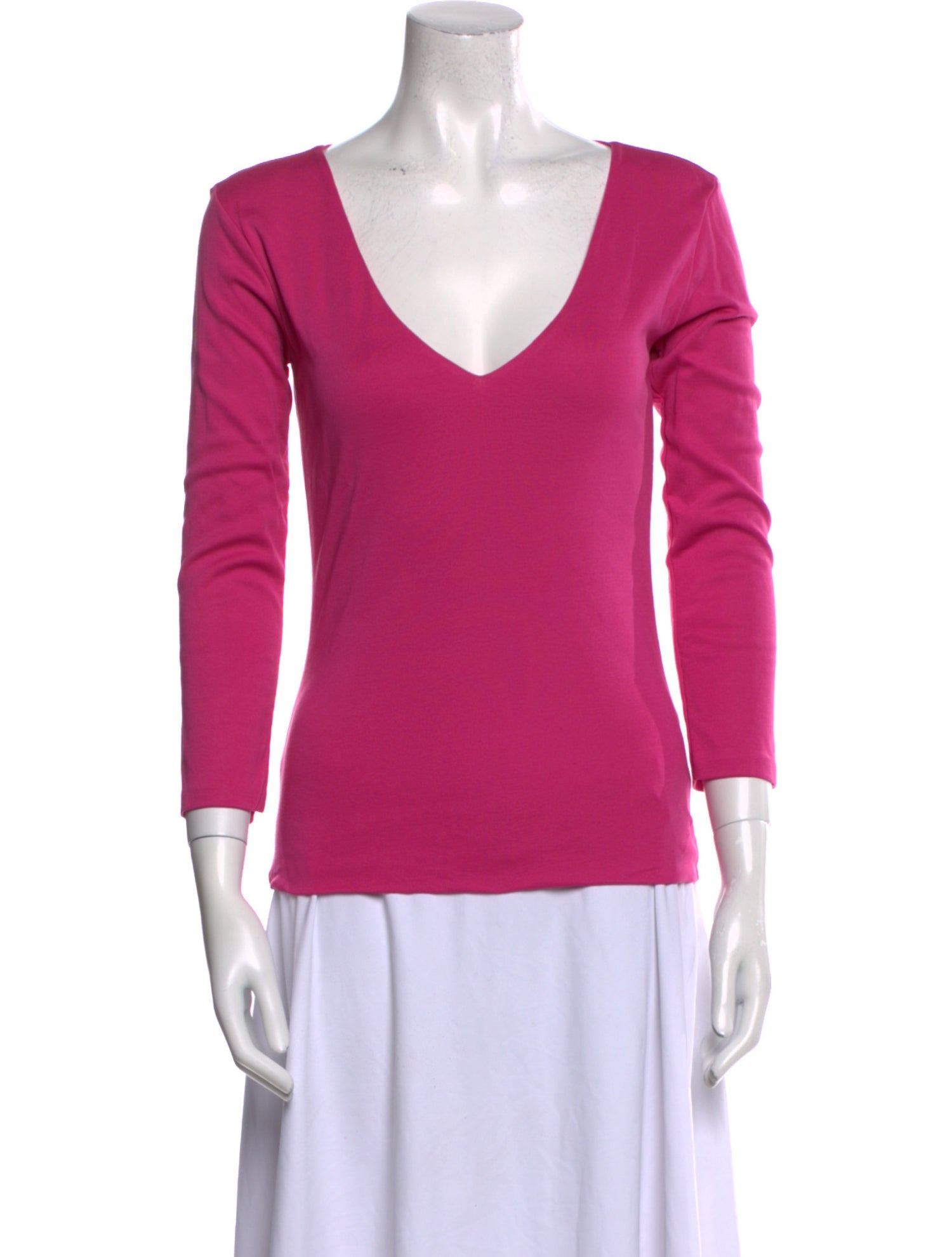 Ralph Lauren Black Label V-Neck Three-Quarter Sleeve Top