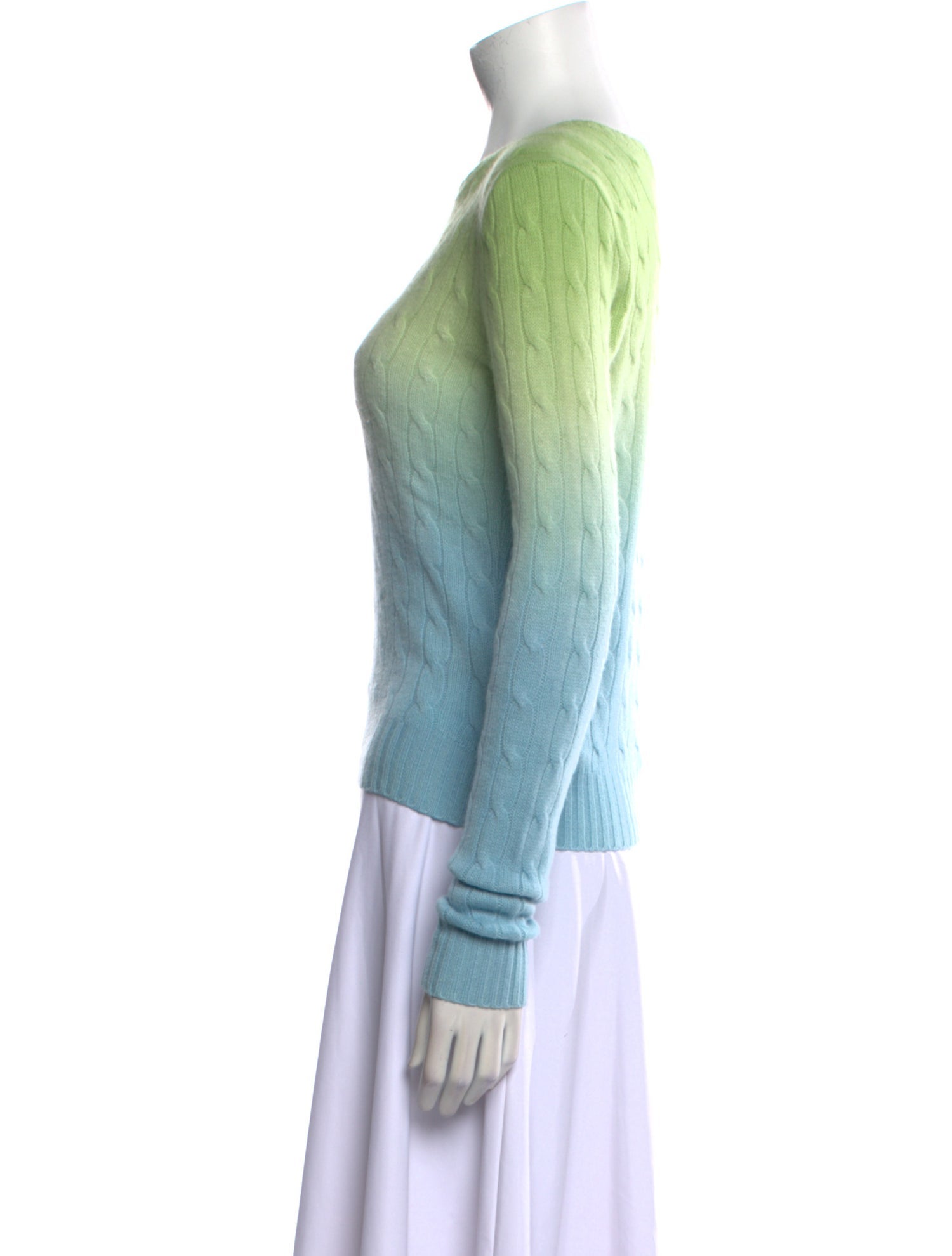 Ralph Lauren Black Label Cashmere Tie-Dye Print Sweater