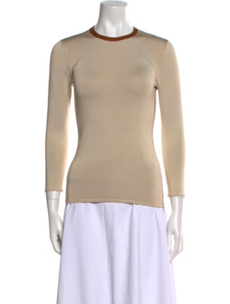 Ralph Lauren Black Label Silk Crew Neck Top