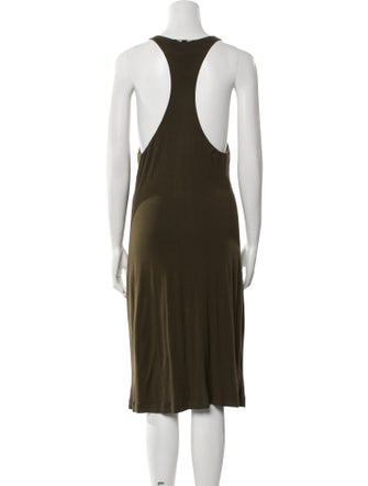 Ralph Lauren Black Label Plunge Neckline Knee-Length Dress