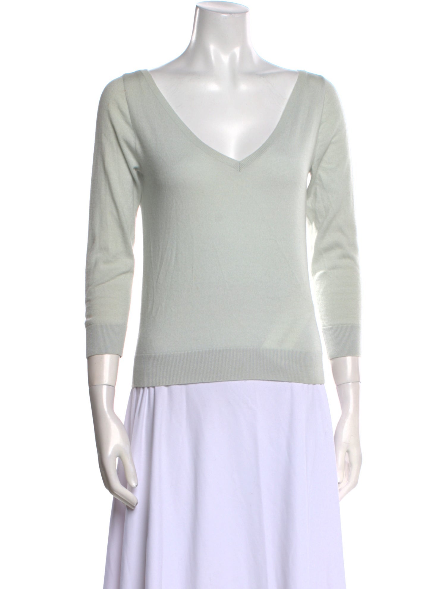 Ralph Lauren Collection V-Neck Three-Quarter Sleeve Top