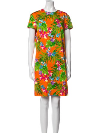 Ralph Lauren Black Label Floral Print Knee-Length Dress