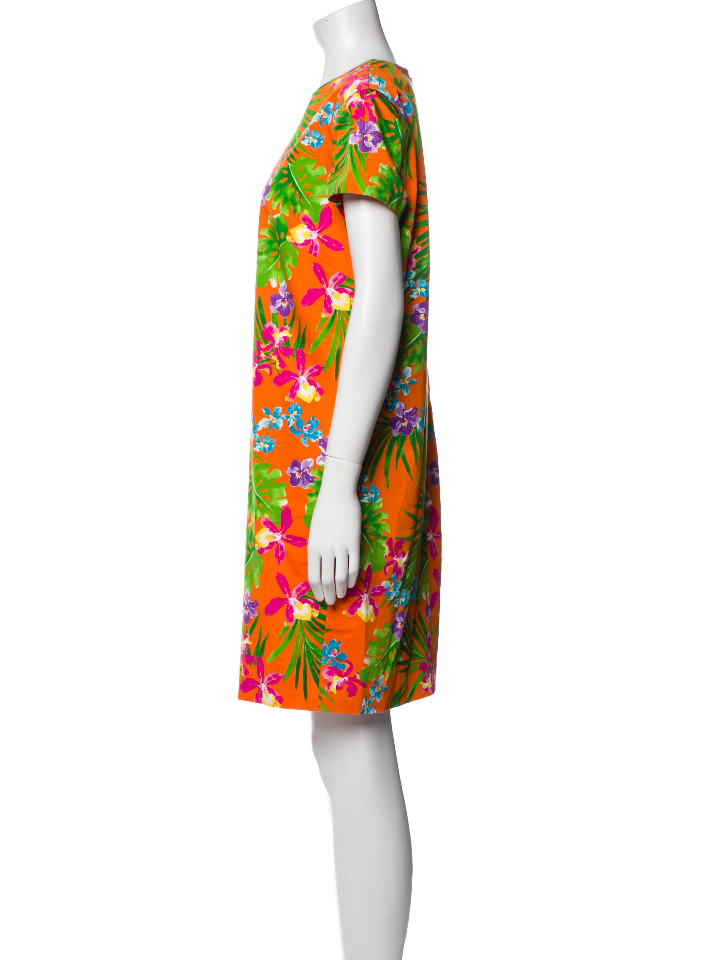 Ralph Lauren Black Label Floral Print Knee-Length Dress