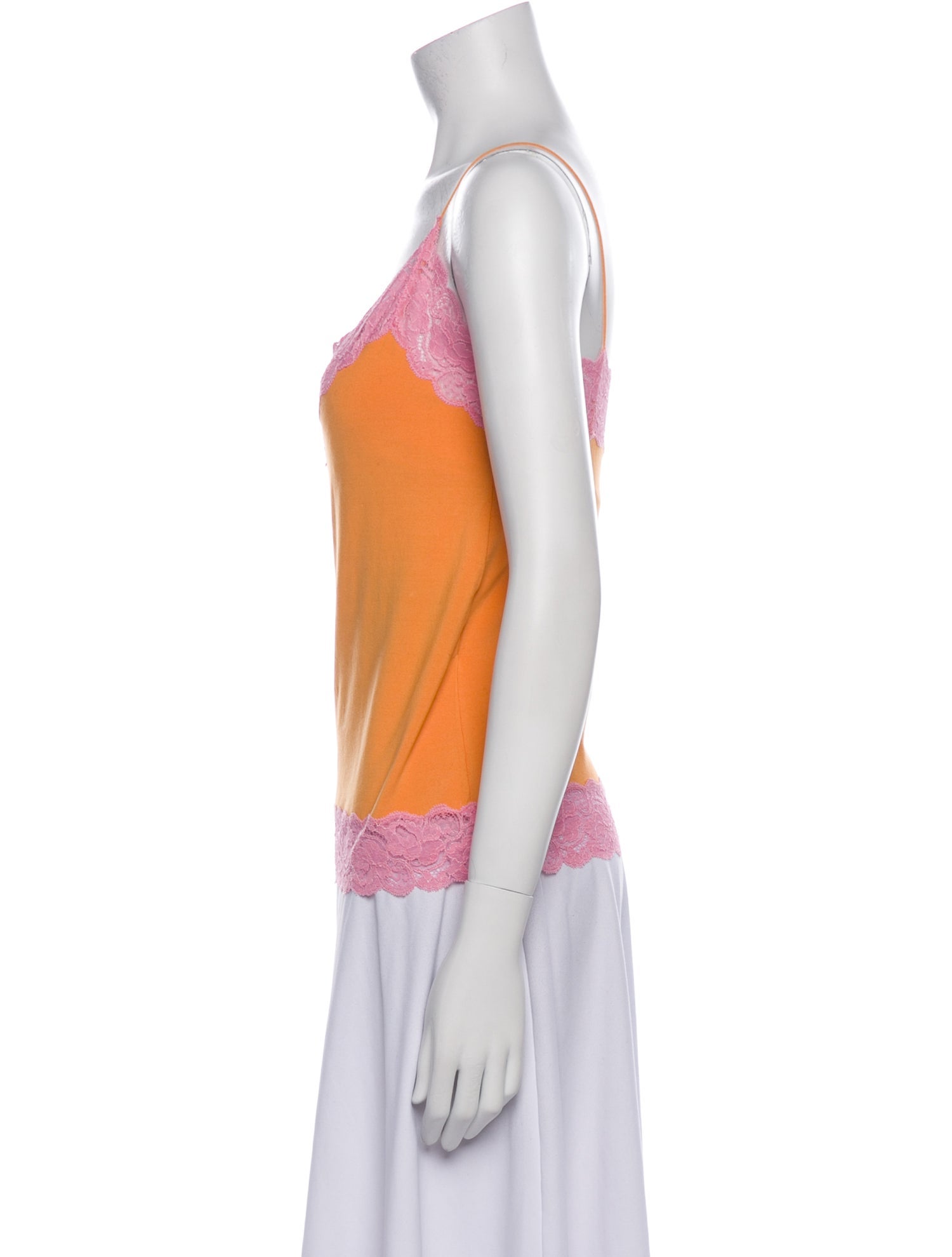 Ralph Lauren Black Label Lace Pattern V-Neck Top