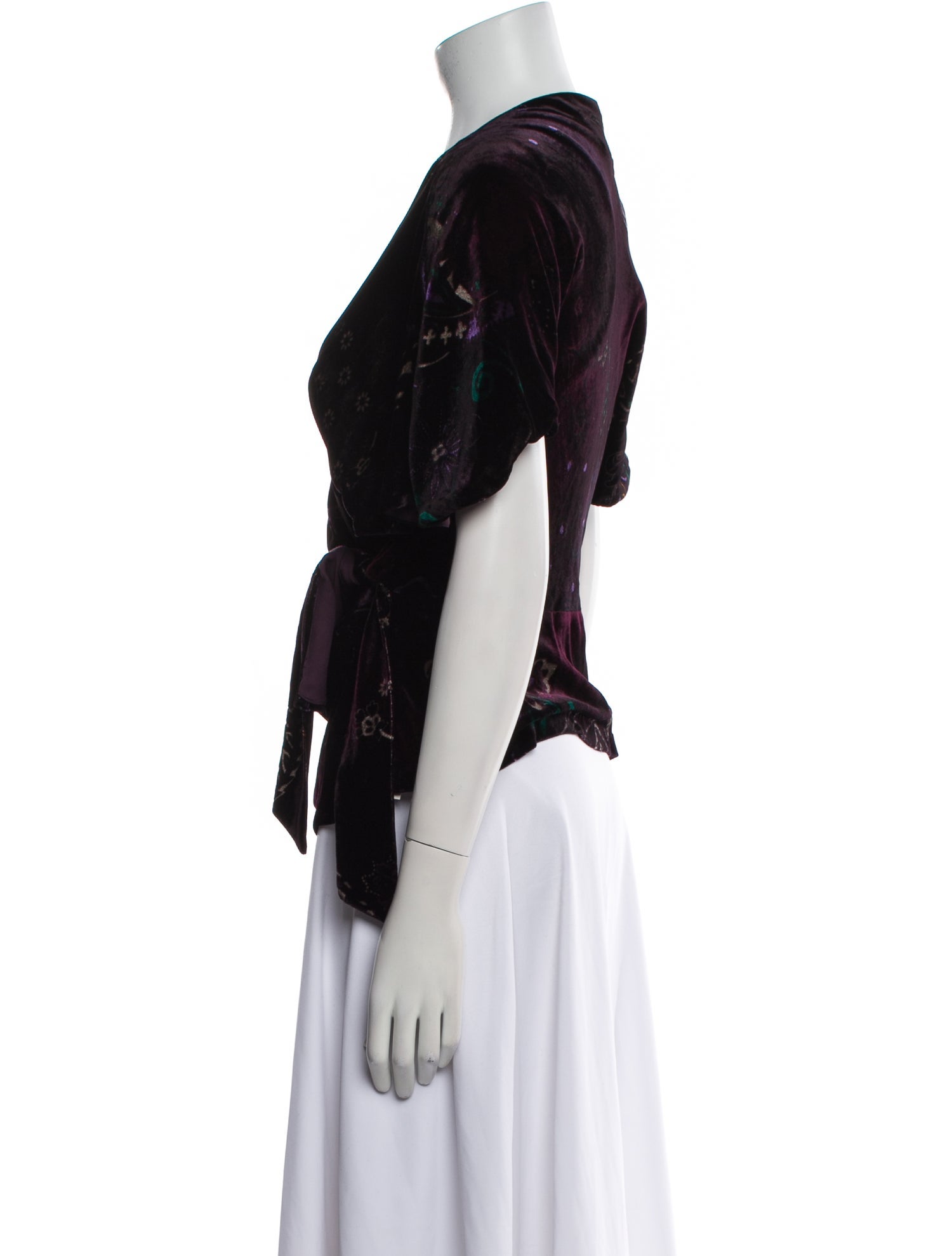 Ralph Lauren Black Label Printed V-Neck Blouse
