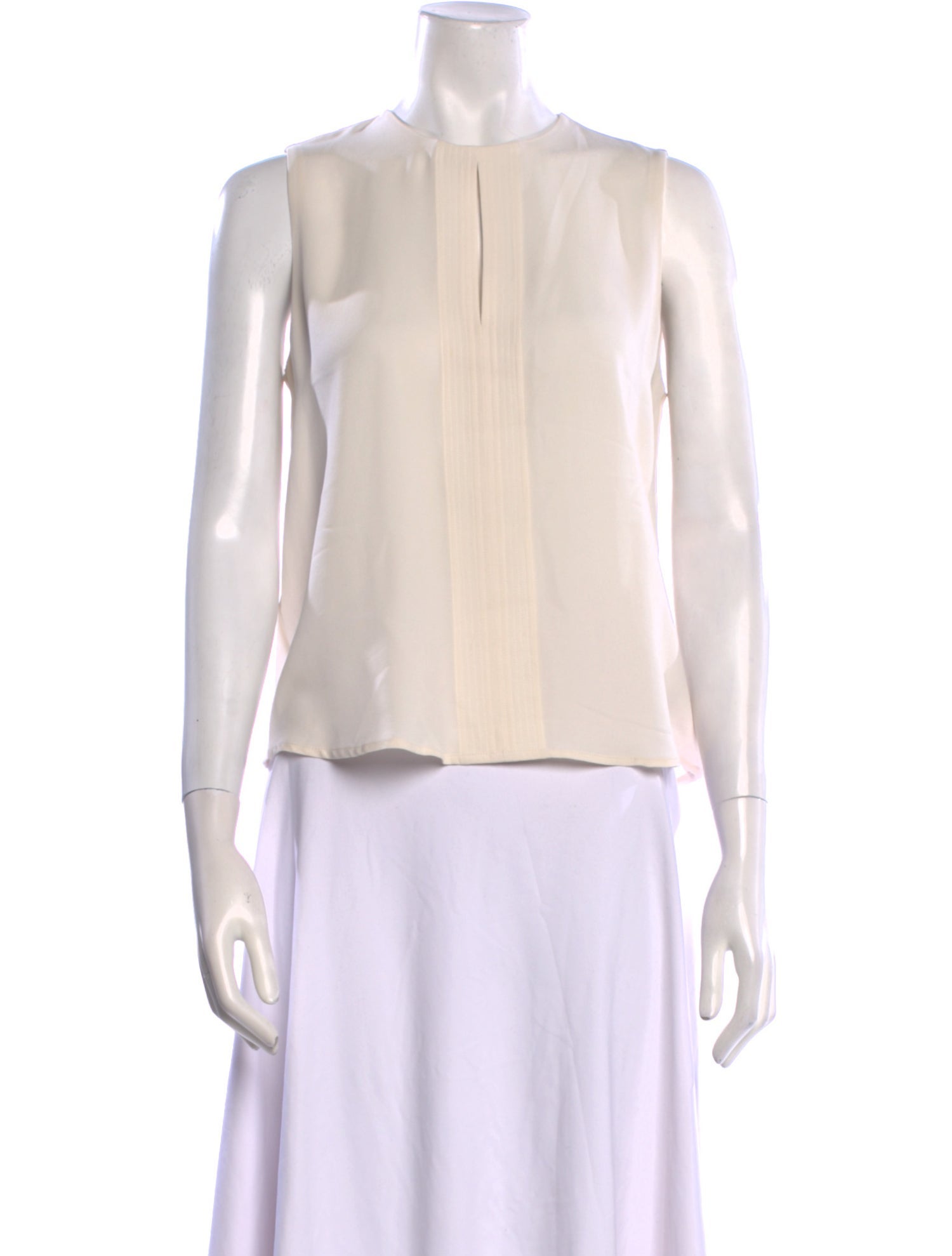 Ralph Lauren Black Label Silk Crew Neck Blouse