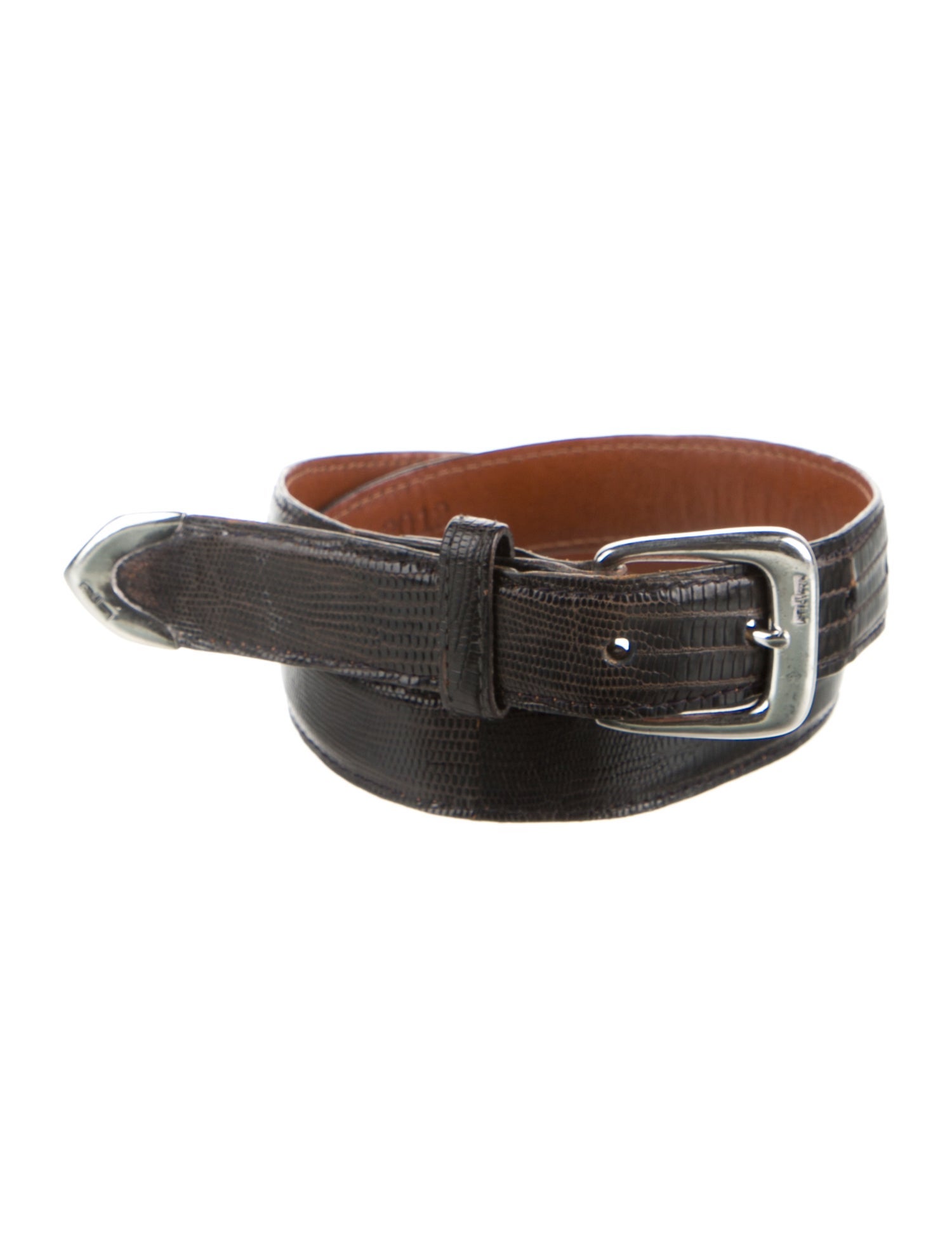 Ralph Lauren Black Label Skinny Lizard Belt