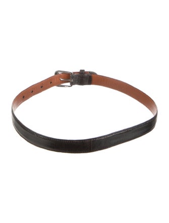 Ralph Lauren Black Label Skinny Lizard Belt