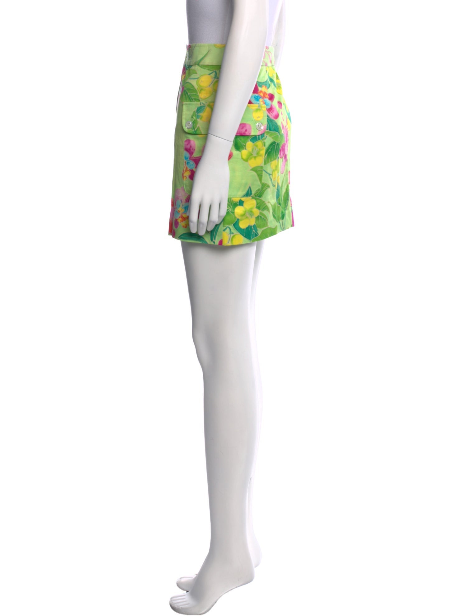 Ralph Lauren Black Label Floral Print Mini Skirt