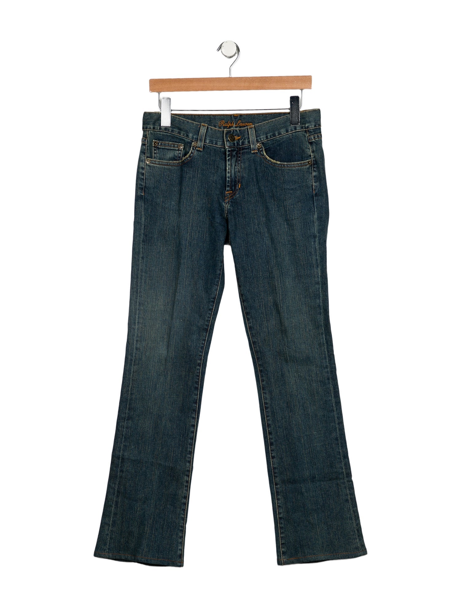 Ralph Lauren Black Label Mid-Rise Wide Leg Jeans