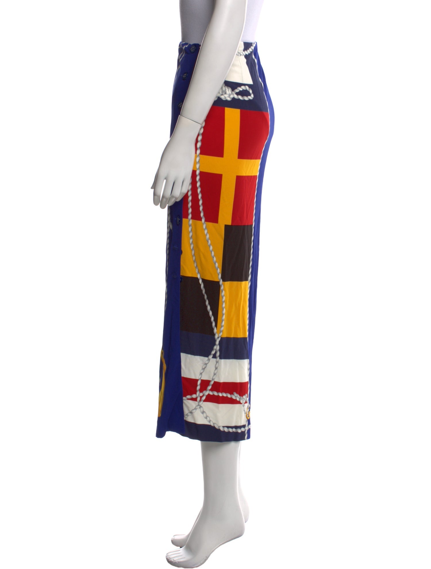 Ralph Lauren Black Label Printed Midi Length Skirt