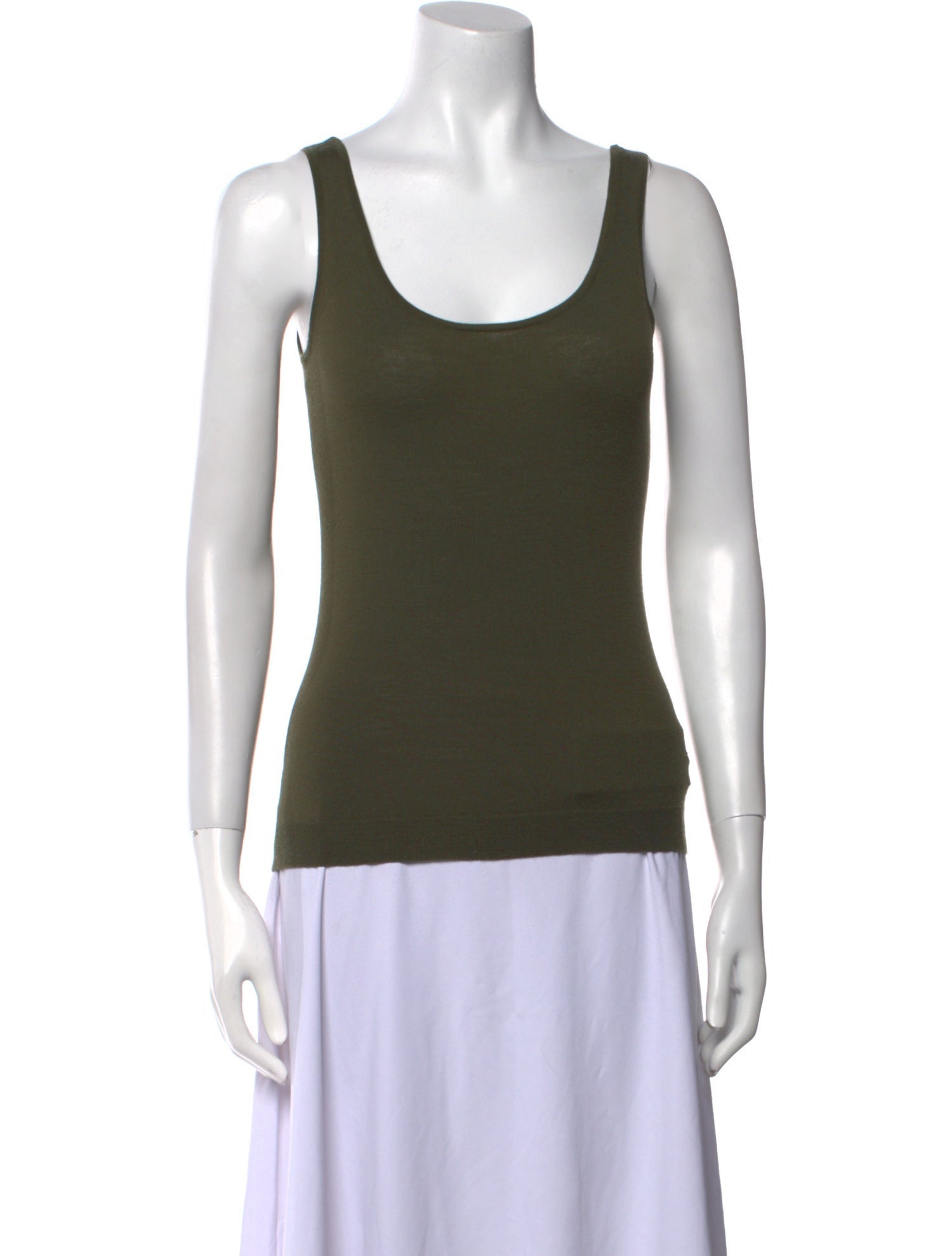 Ralph Lauren Black Label Scoop Neck Sleeveless Top