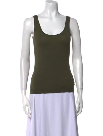 Ralph Lauren Black Label Scoop Neck Sleeveless Top