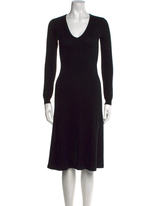 Ralph Lauren Black Label Cashmere Midi Length Dress