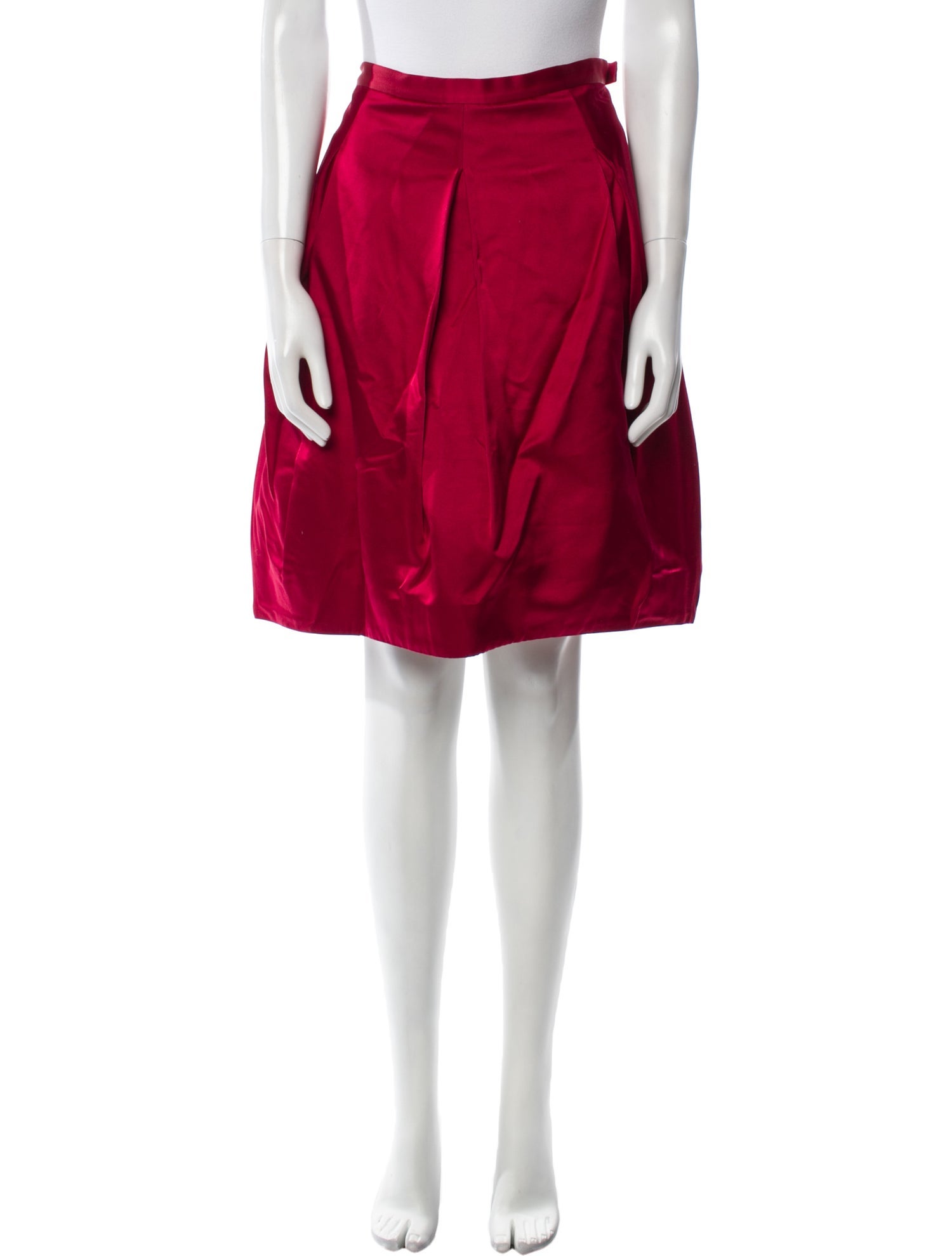 Ralph Lauren Black Label Silk Knee-Length Skirt