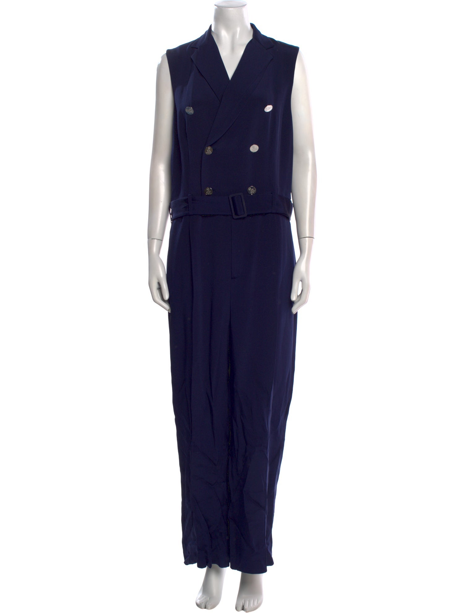Ralph Lauren Black Label Silk V-Neck Jumpsuit