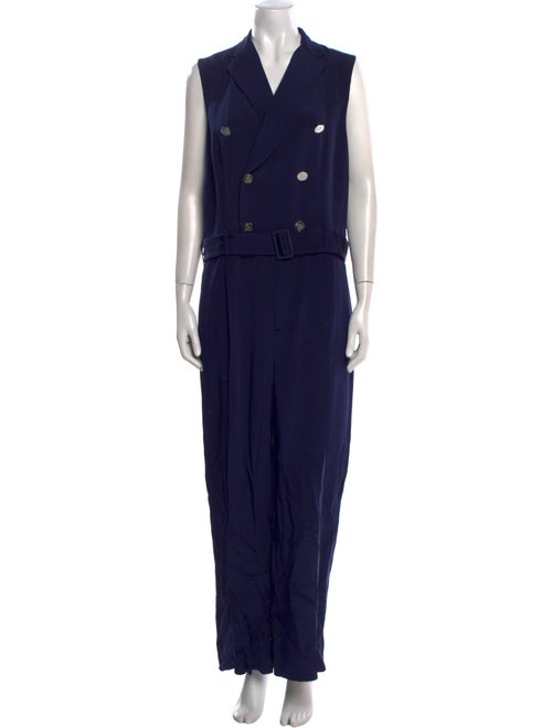 Ralph Lauren Black Label Silk V-Neck Jumpsuit