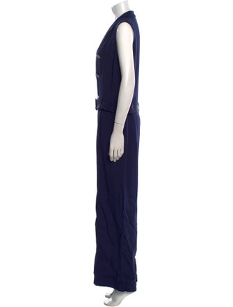 Ralph Lauren Black Label Silk V-Neck Jumpsuit