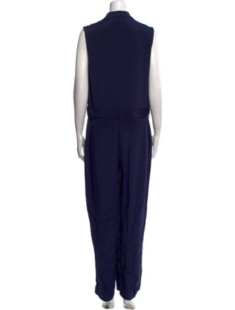 Ralph Lauren Black Label Silk V-Neck Jumpsuit