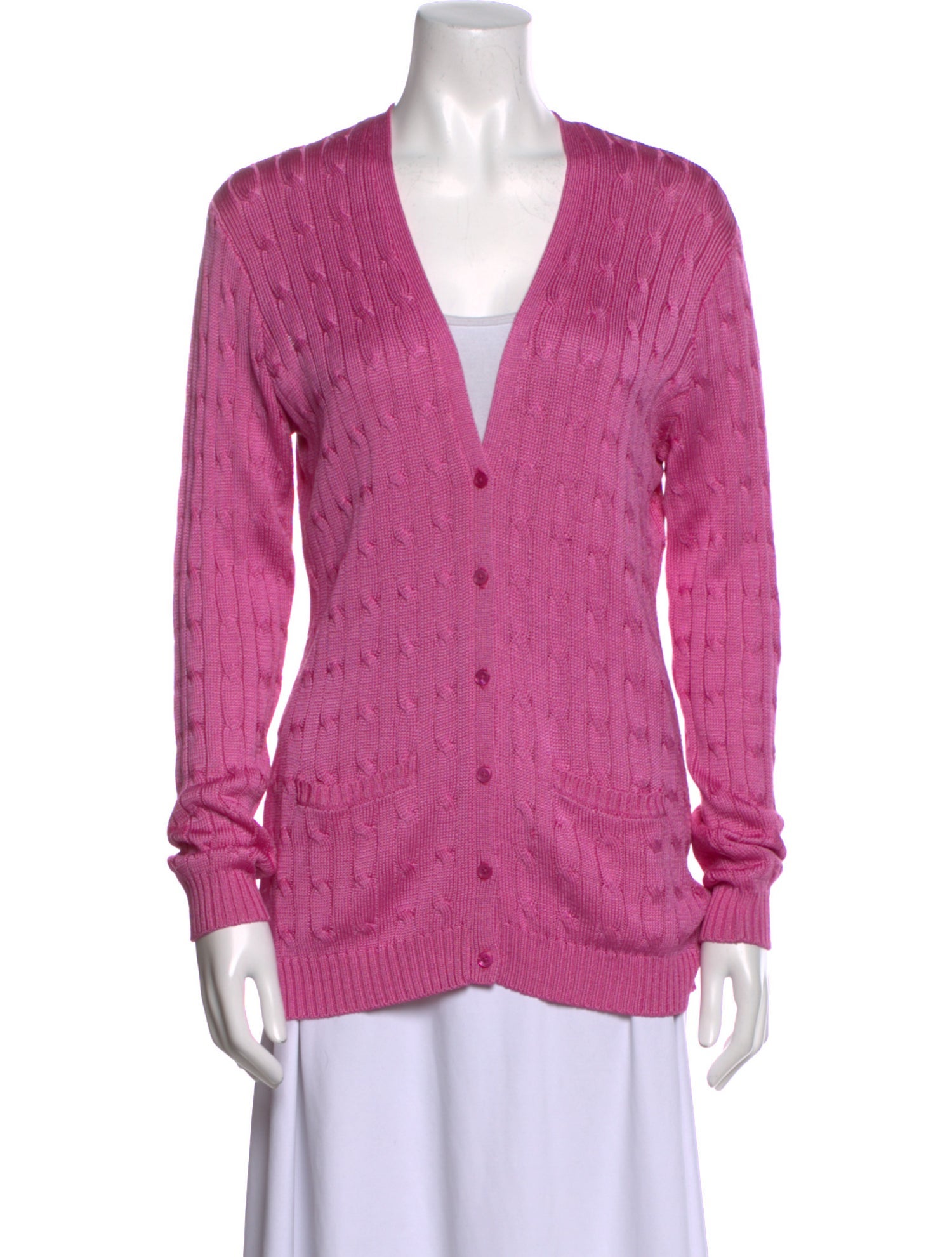 Ralph Lauren Black Label Silk V-Neck Sweater