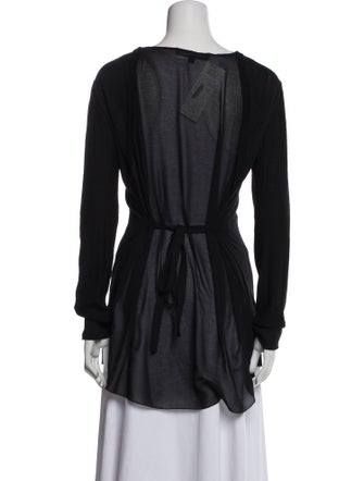 Ralph Lauren Black Label Scoop Neck Long Sleeve Top