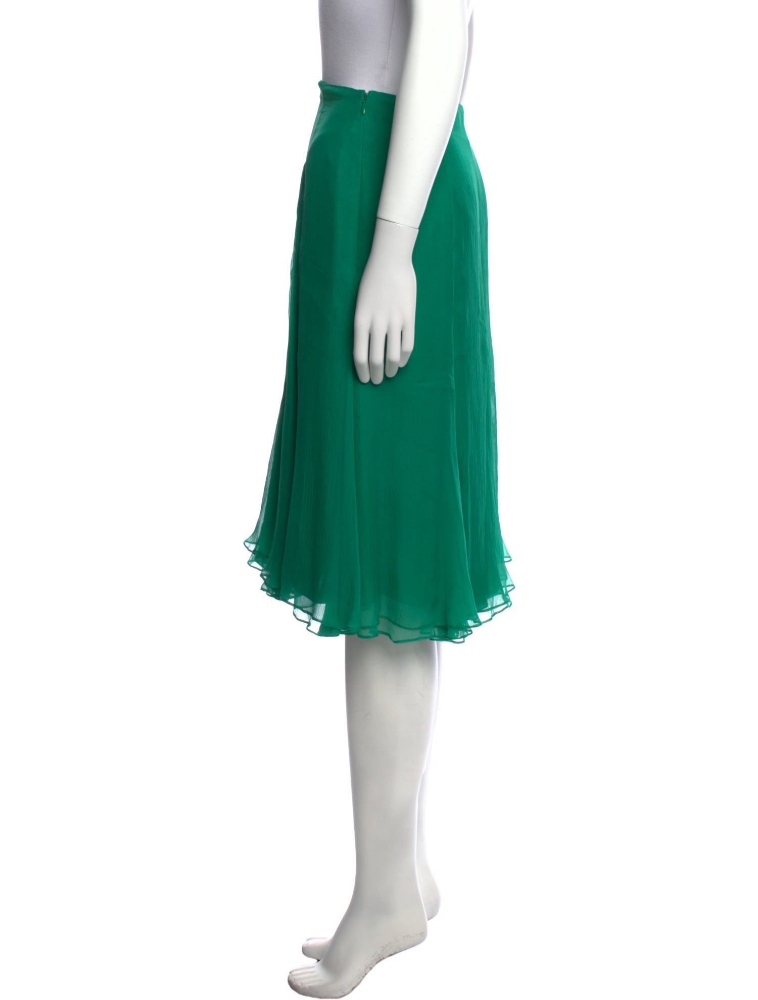 Ralph Lauren Black Label Silk Knee-Length Skirt