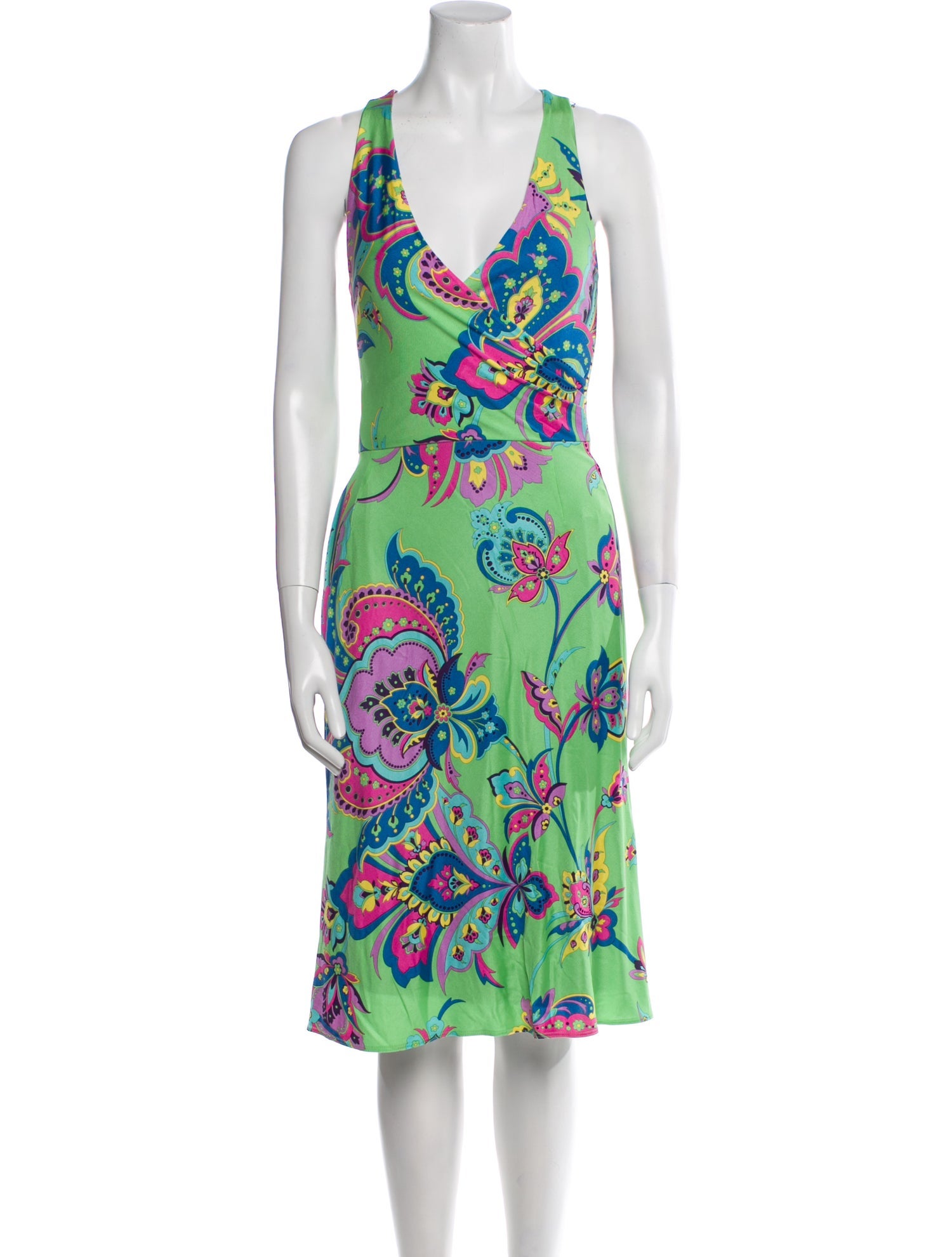 Ralph Lauren Black Label Silk Midi Length Dress