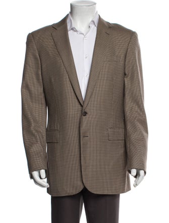 Ralph Lauren Black Label Cashmere Houndstooth Print Blazer