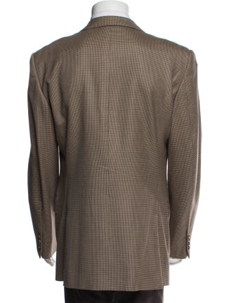 Ralph Lauren Black Label Cashmere Houndstooth Print Blazer