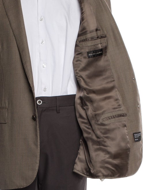 Ralph Lauren Black Label Cashmere Houndstooth Print Blazer