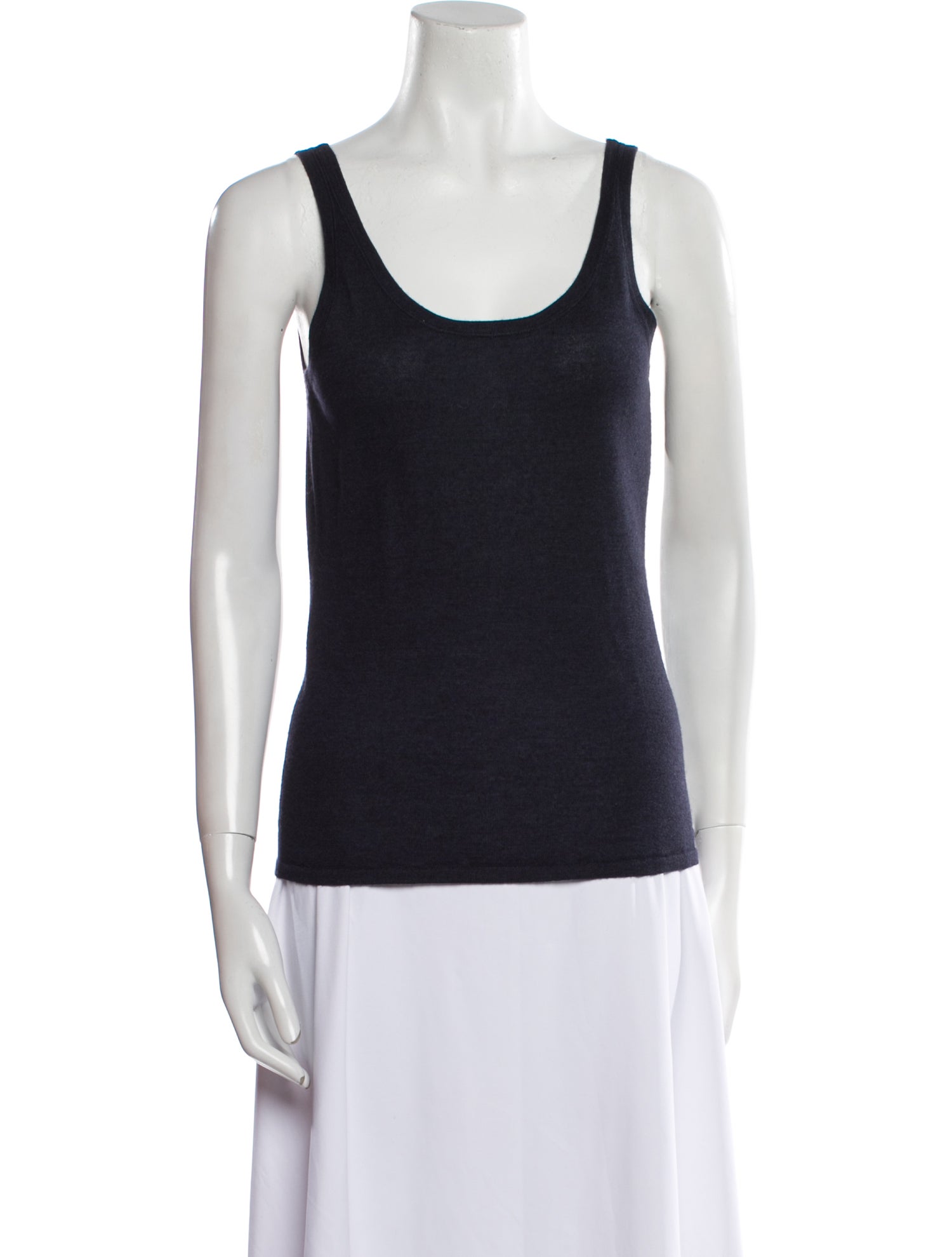 Ralph Lauren Black Label Cashmere Scoop Neck Top