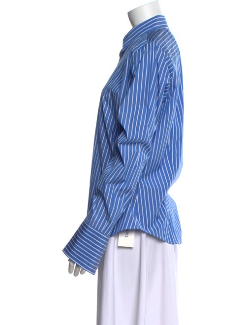 Ralph Lauren Black Label Striped Long Sleeve Button-Up Top