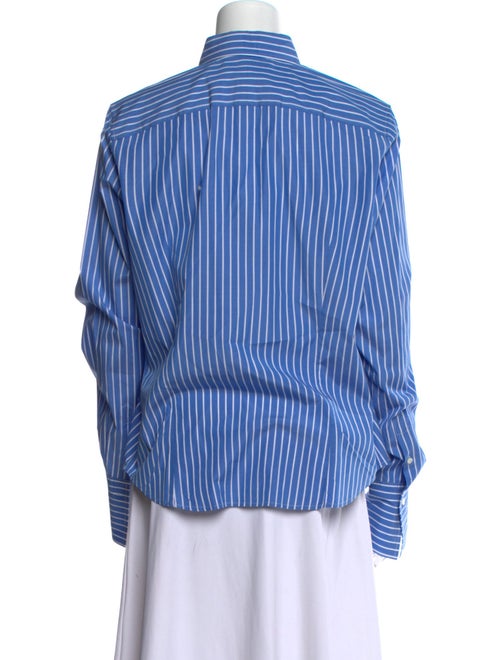 Ralph Lauren Black Label Striped Long Sleeve Button-Up Top
