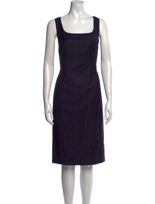 Ralph Lauren Black Label Square Neckline Midi Length Dress