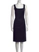Ralph Lauren Black Label Square Neckline Midi Length Dress