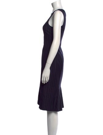 Ralph Lauren Black Label Square Neckline Midi Length Dress