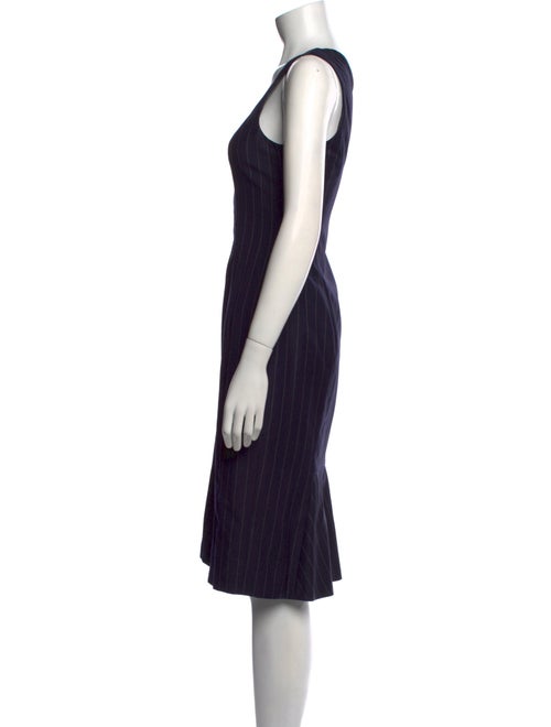 Ralph Lauren Black Label Square Neckline Midi Length Dress