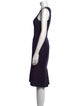 Ralph Lauren Black Label Square Neckline Midi Length Dress