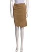 Ralph Lauren Black Label Suede Knee-Length Skirt