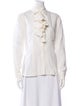 Ralph Lauren Black Label Linen Long Sleeve Button-Up Top