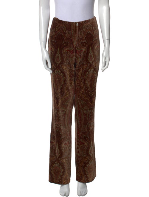 Ralph Lauren Black Label Paisley Print Straight Leg Pants