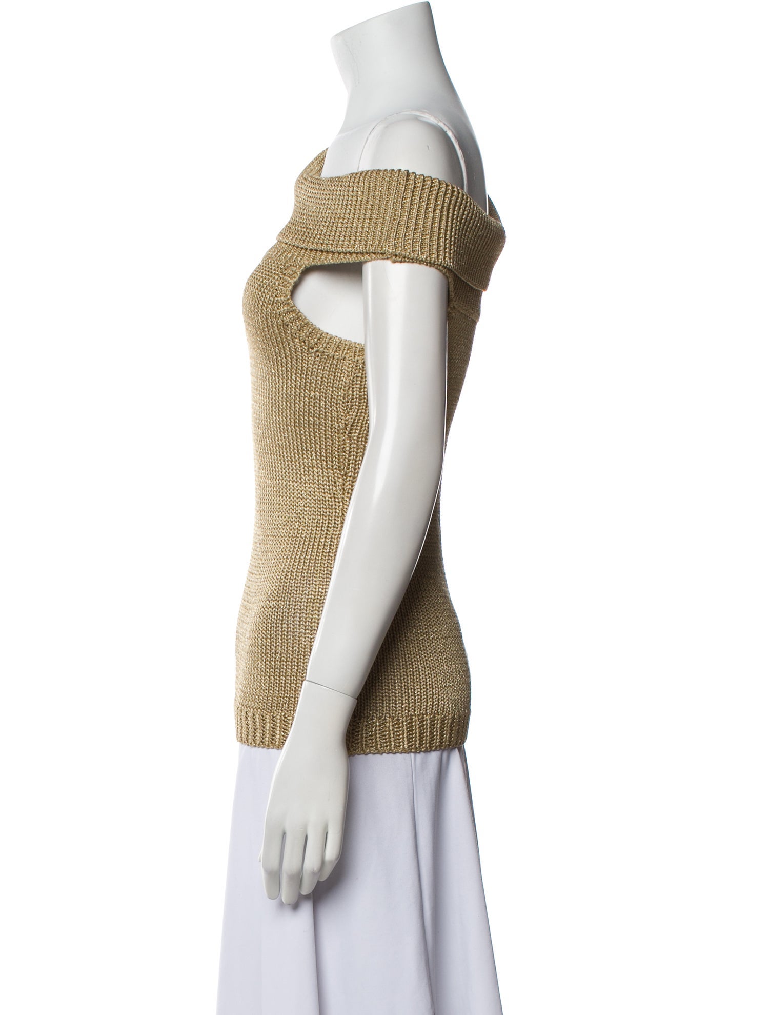 Ralph Lauren Black Label Off-The-Shoulder Sweater