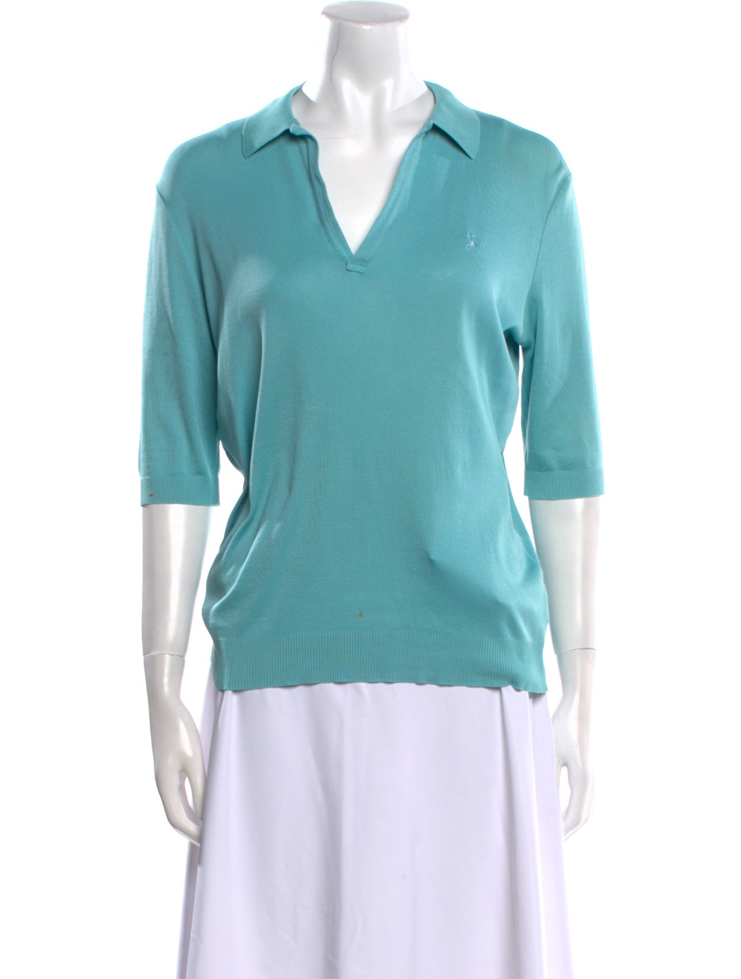 Ralph Lauren Black Label V-Neck Three-Quarter Sleeve Polo