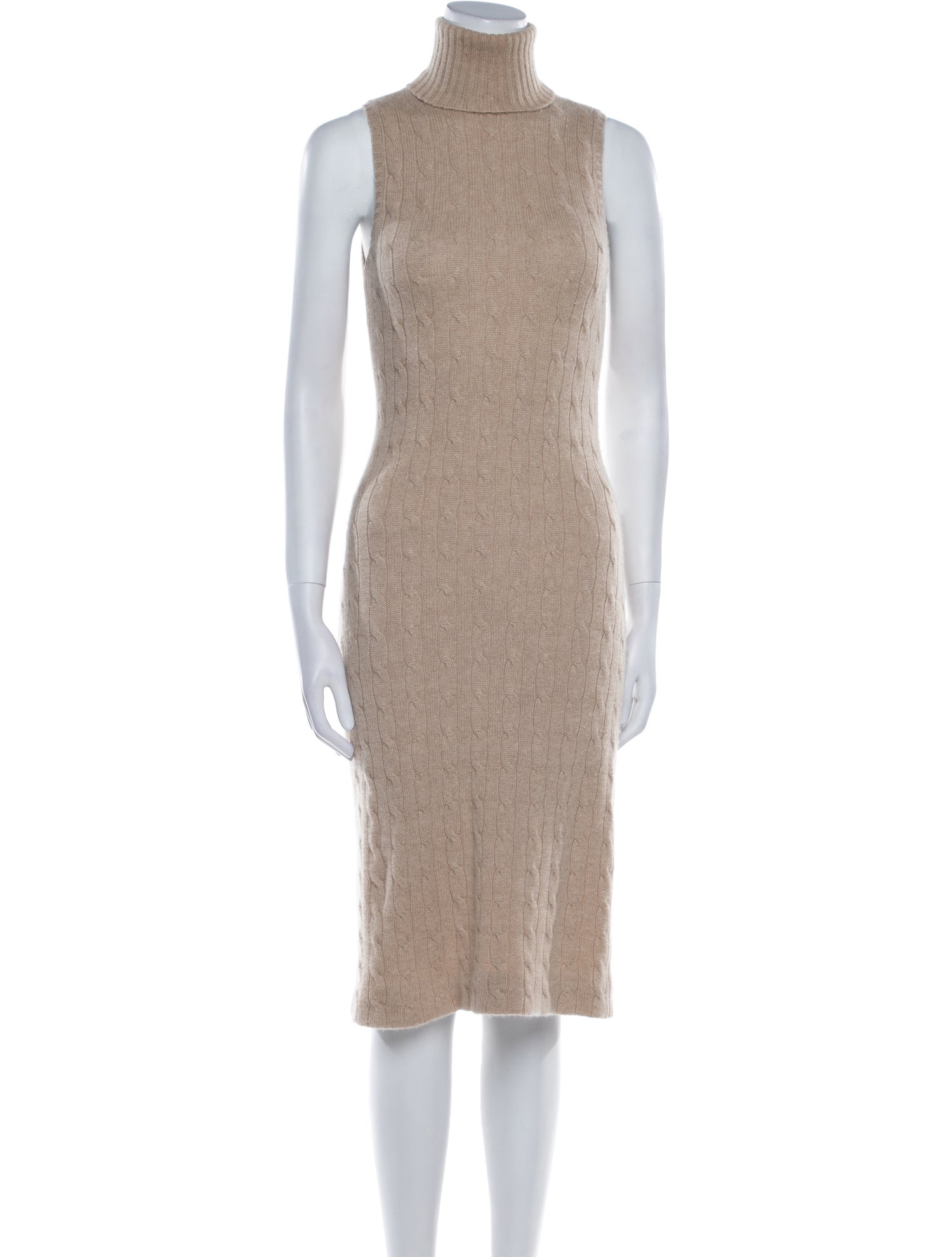 Ralph Lauren Black Label Cashmere Midi Length Dress